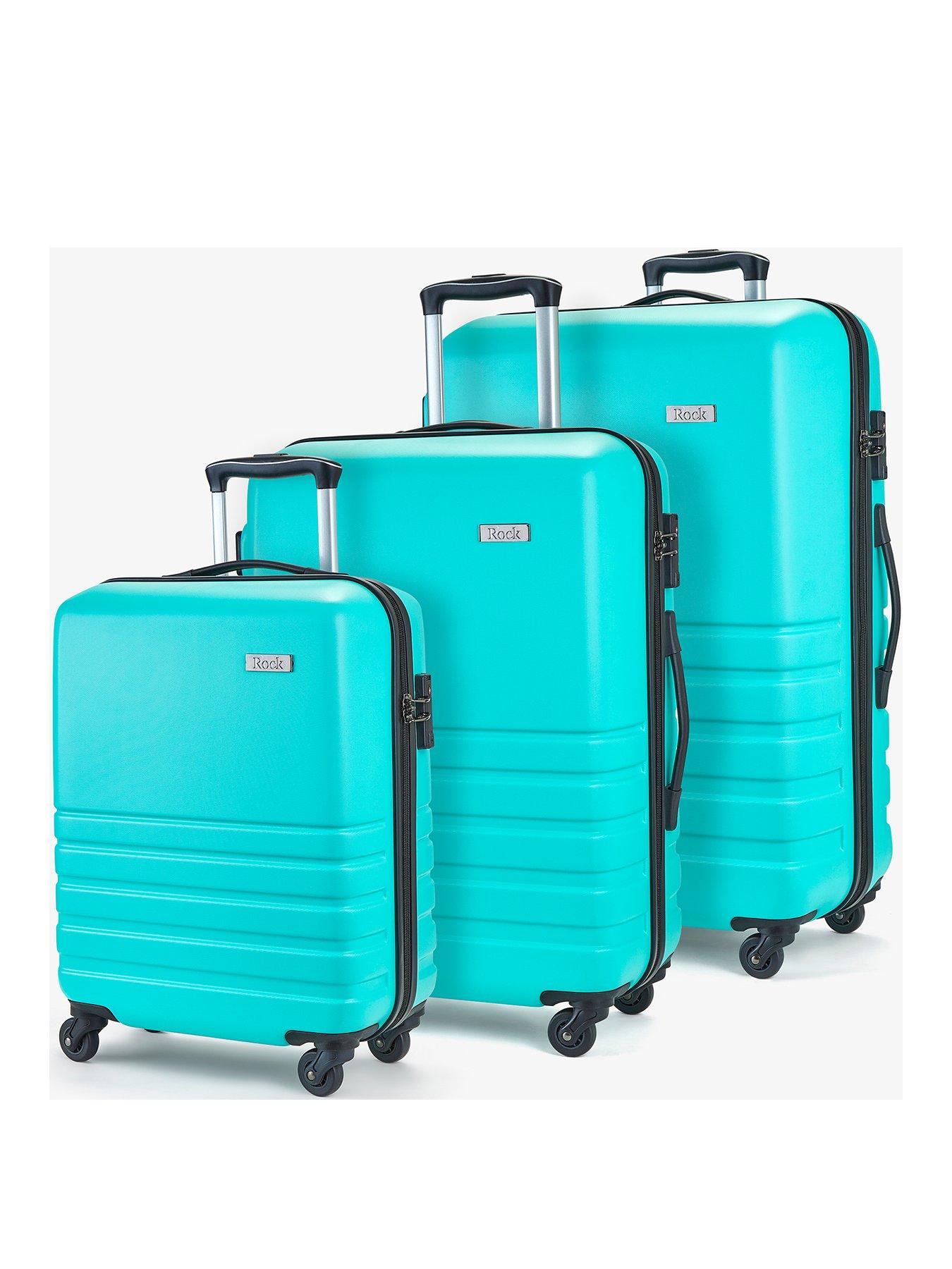 Turquoise best sale luggage set