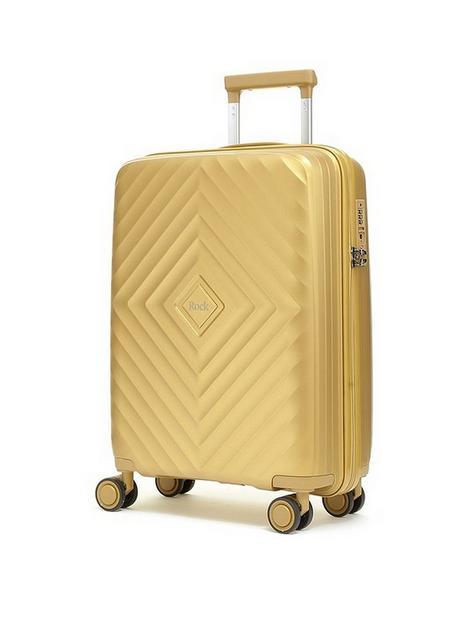 rock-luggage-infinity-8-wheel-hardshell-cabin-suitcase-gold
