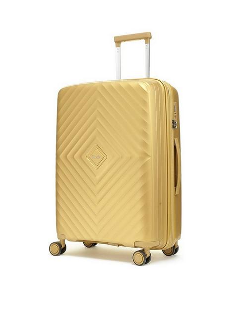 rock-luggage-infinity-8-wheel-hardshell-medium-suitcase-gold