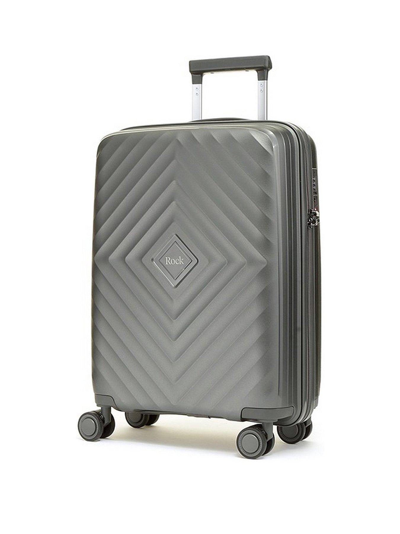 Rock Luggage Infinity 8 Wheel Hardshell Cabin Suitcase - Charcoal