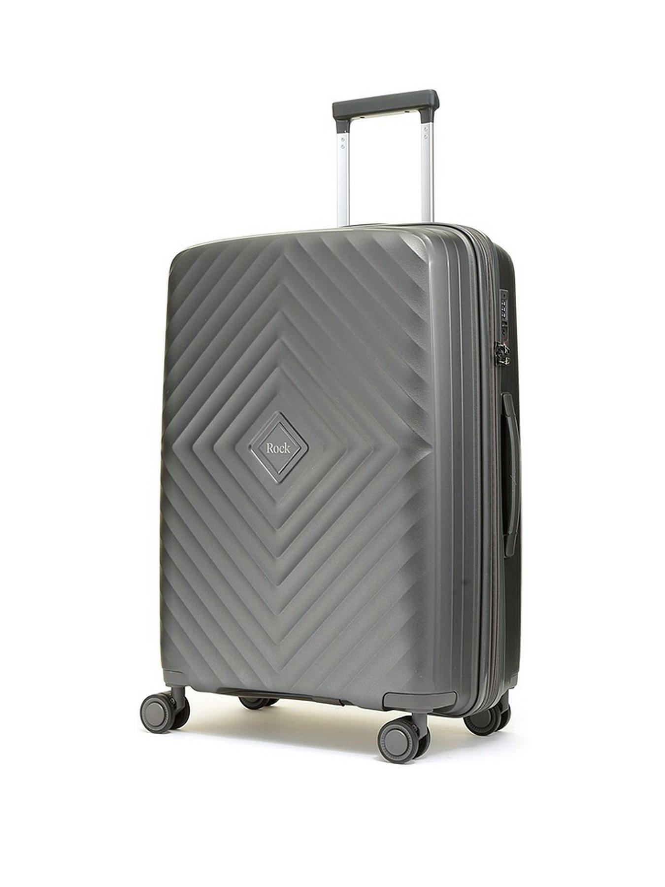 Rock Luggage Infinity 8 Wheel Hardshell Medium Suitcase - Charcoal