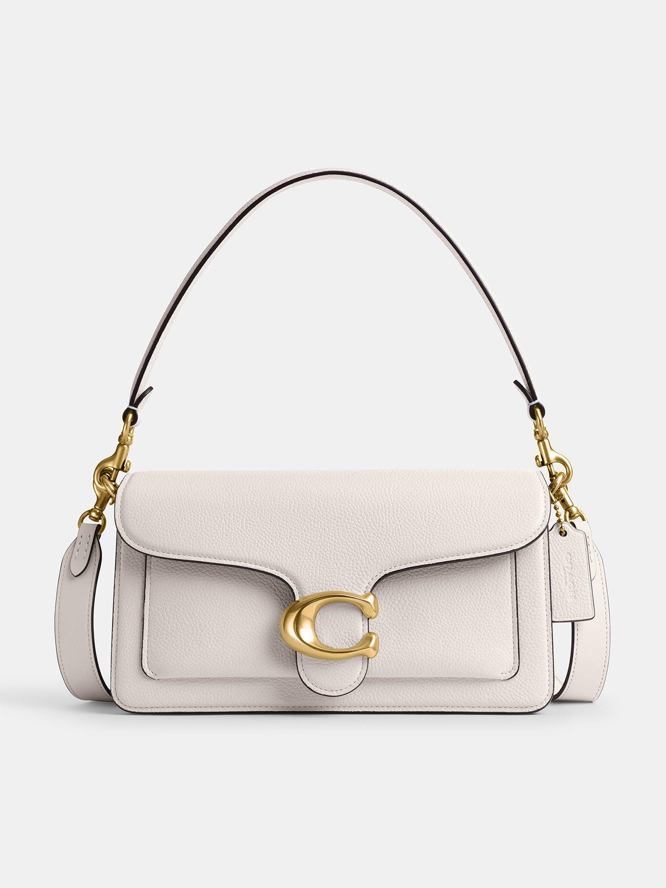 undefined Tabby 26 Refresh Polished Pebble Leather Shoulder Bag - Chalk