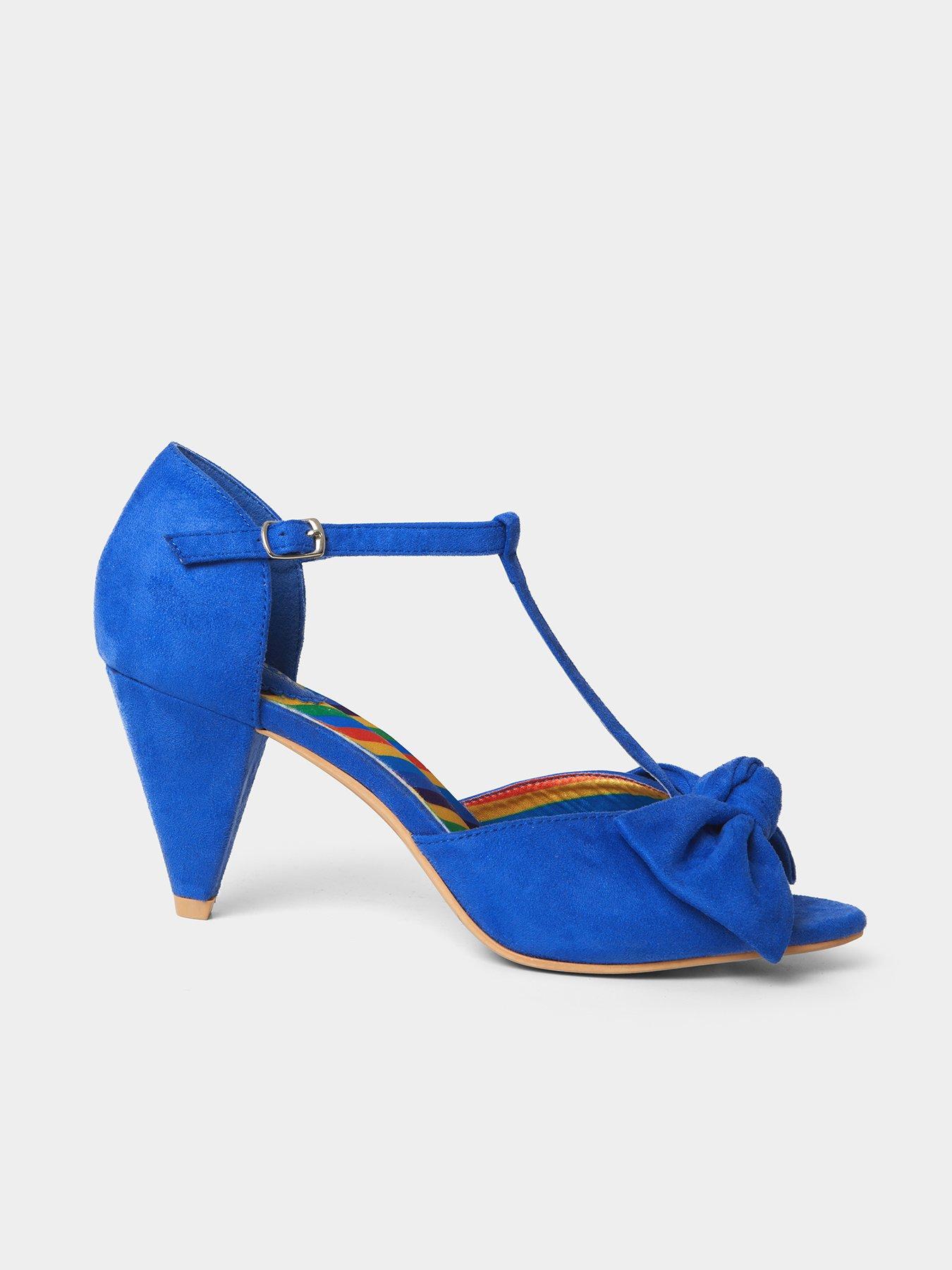 Royal blue best sale low heel shoes