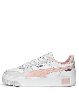 puma carina street trainers - white/pink