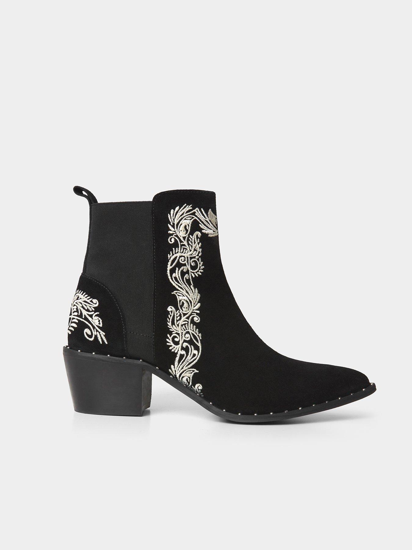 Embroidered ankle boots store uk