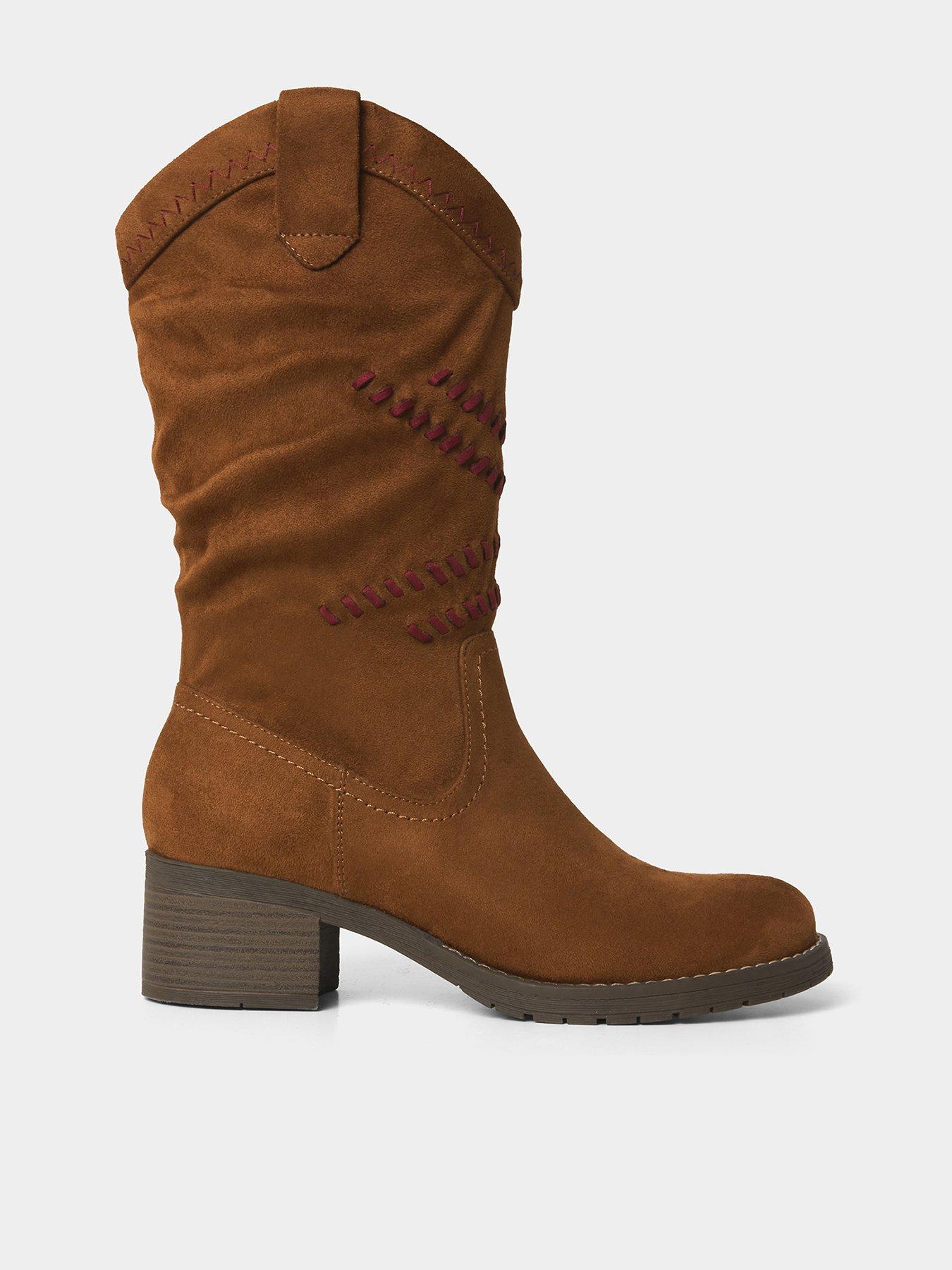 Austen Whipstitched Boots tan
