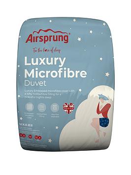 Product photograph of Airsprung Luxury Microfibre 15 0 Tog Duvet - White from very.co.uk