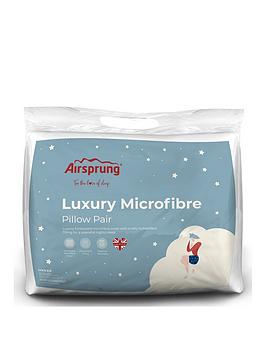 Product photograph of Airsprung Luxury Microfibre Pair Of Pillows - White from very.co.uk