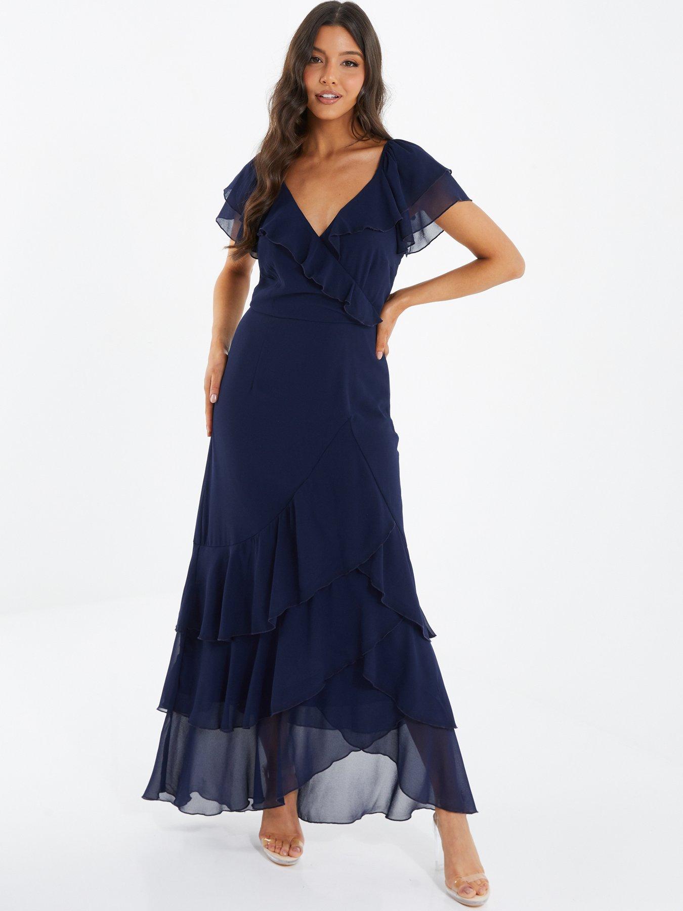 Warehouse chiffon store tiered maxi dress