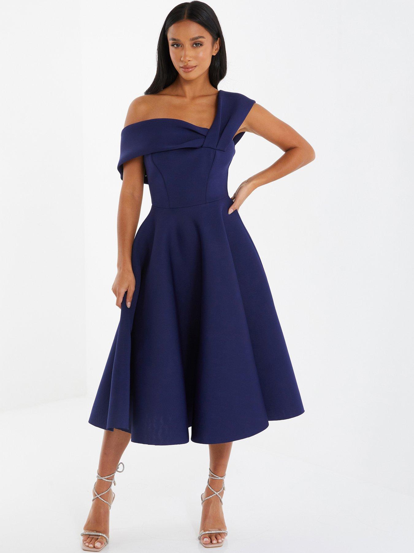 Off the shoulder skater dress outlet uk