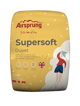 Product photograph of Airsprung Supersoft 10 5 Tog Duvet - White from very.co.uk
