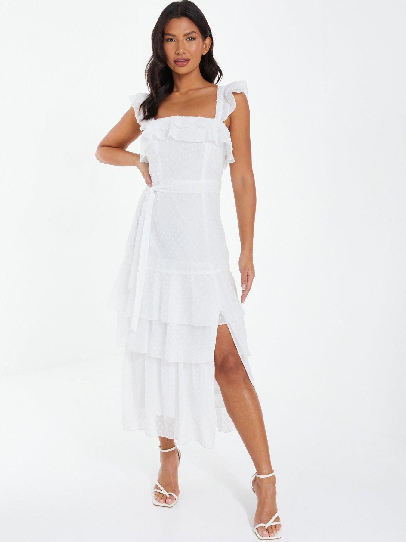 Quiz Chiffon Tiered Maxi Dress