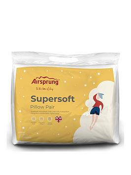 Product photograph of Airsprung Supersoft Pair Of Pillows - White from very.co.uk