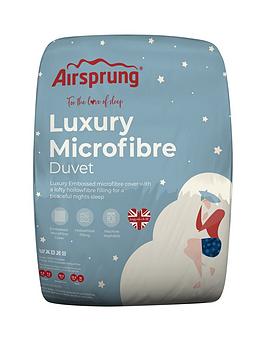 Product photograph of Airsprung Luxury Microfibre 10 5 Tog Duvet - White from very.co.uk
