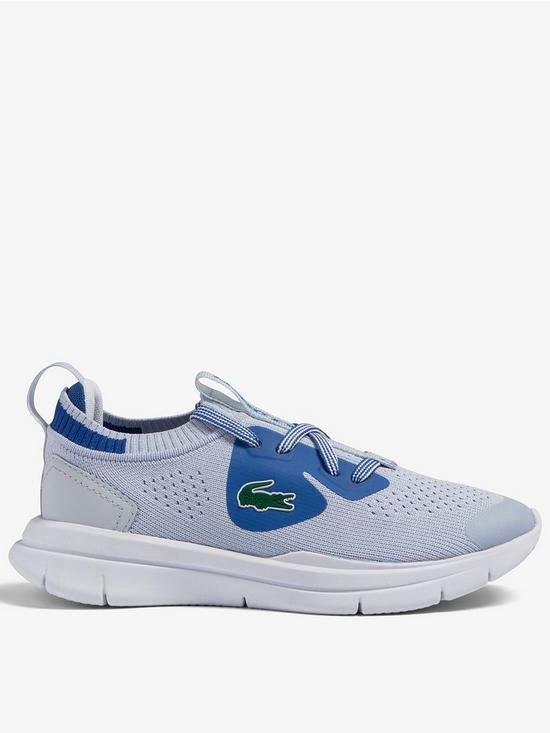 front image of lacoste-run-spin-knit-trainer
