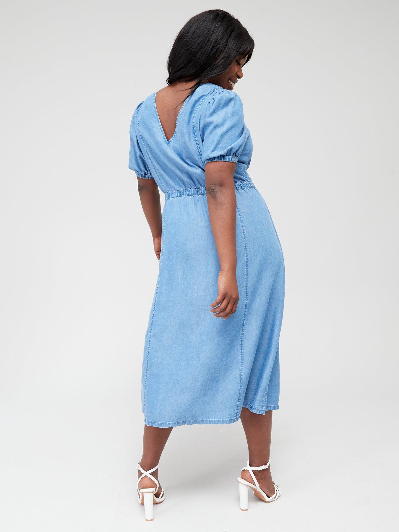 Denim deals dress curve