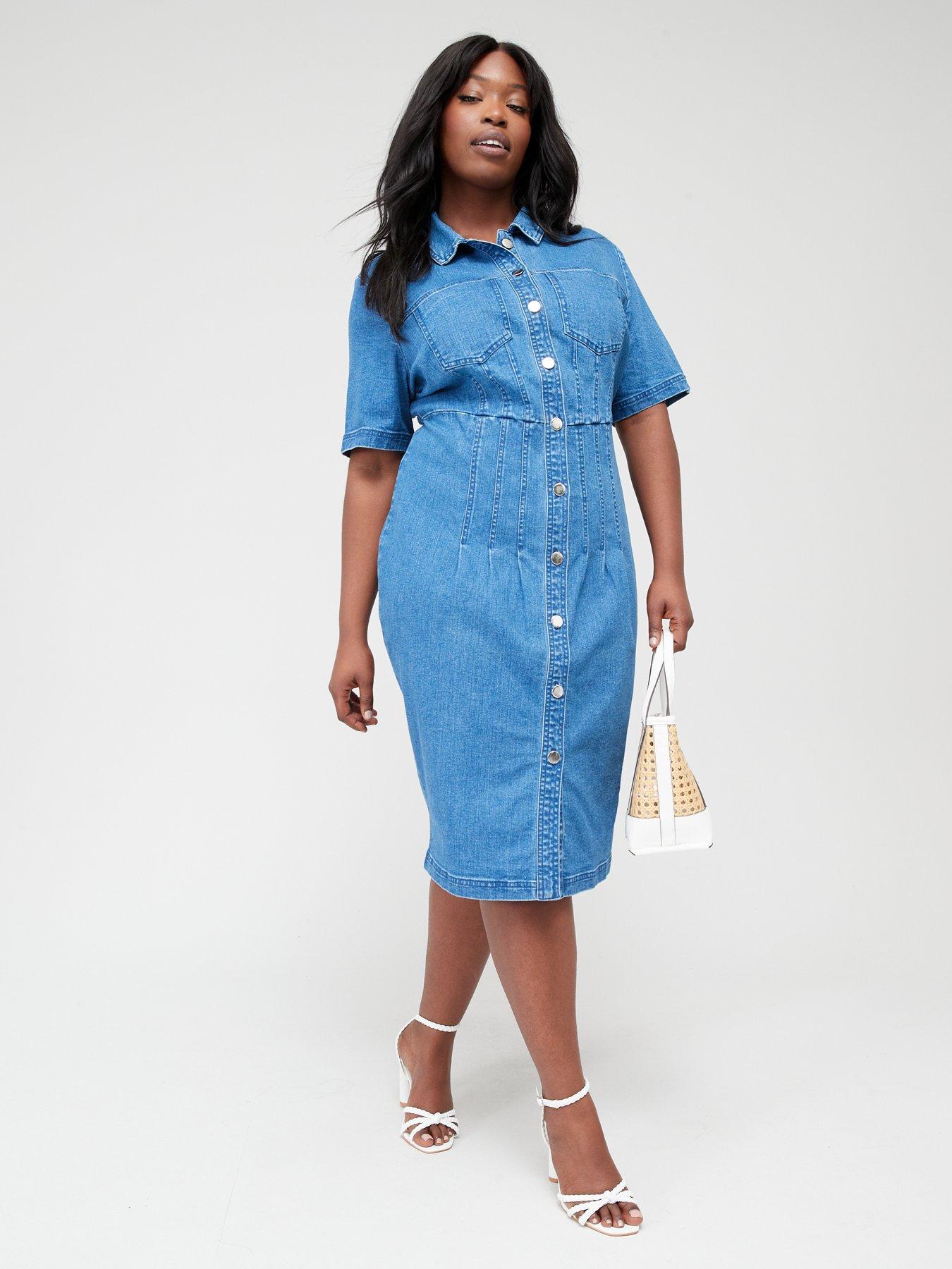 V by very denim clearance dress