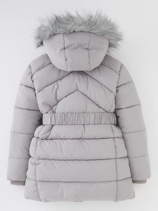 back image of everyday-belted-quilted-coat-grey