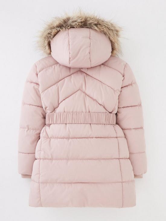 back image of everyday-belted-quilted-coat-pink