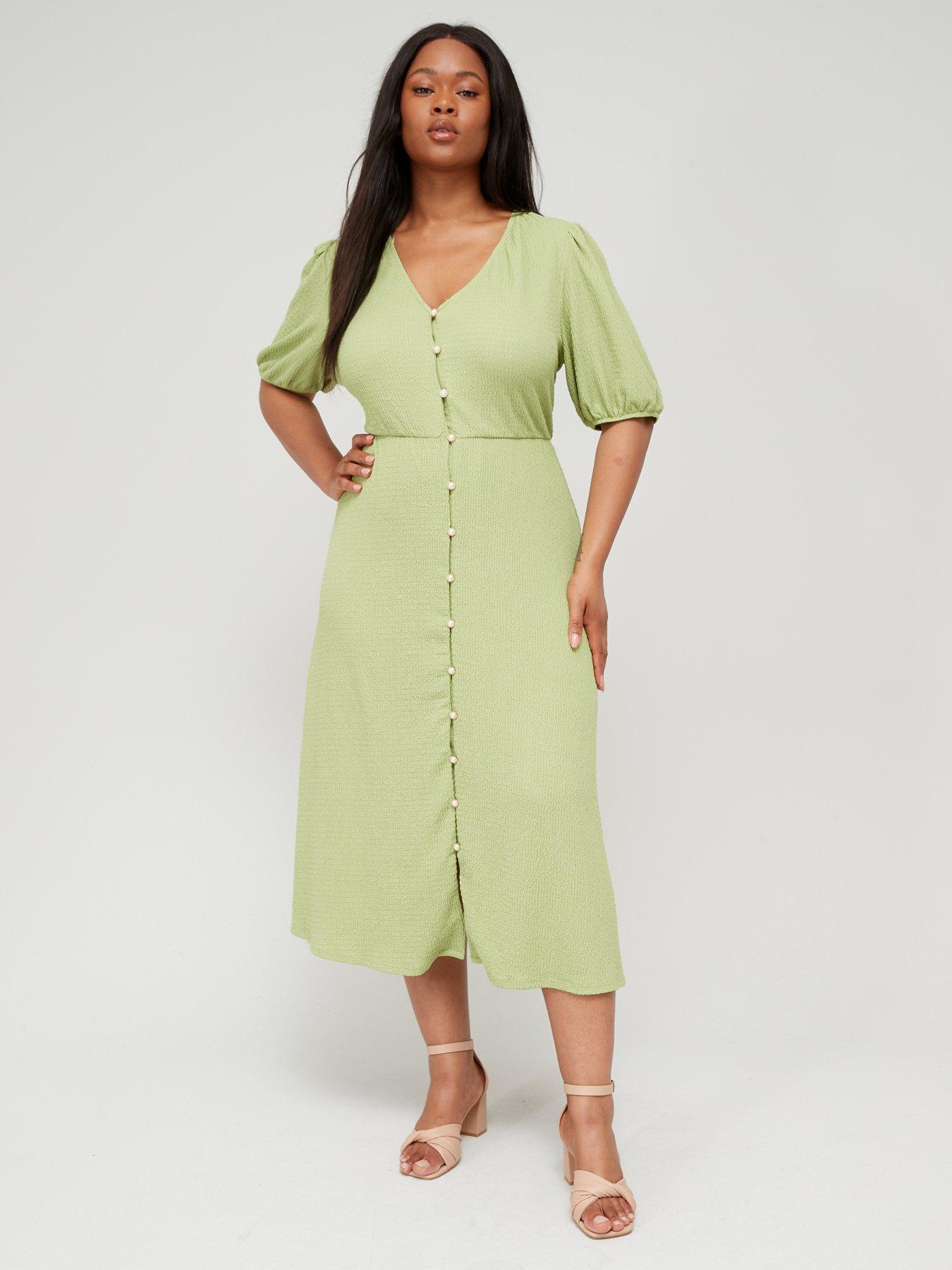 Pastel green deals midi dress