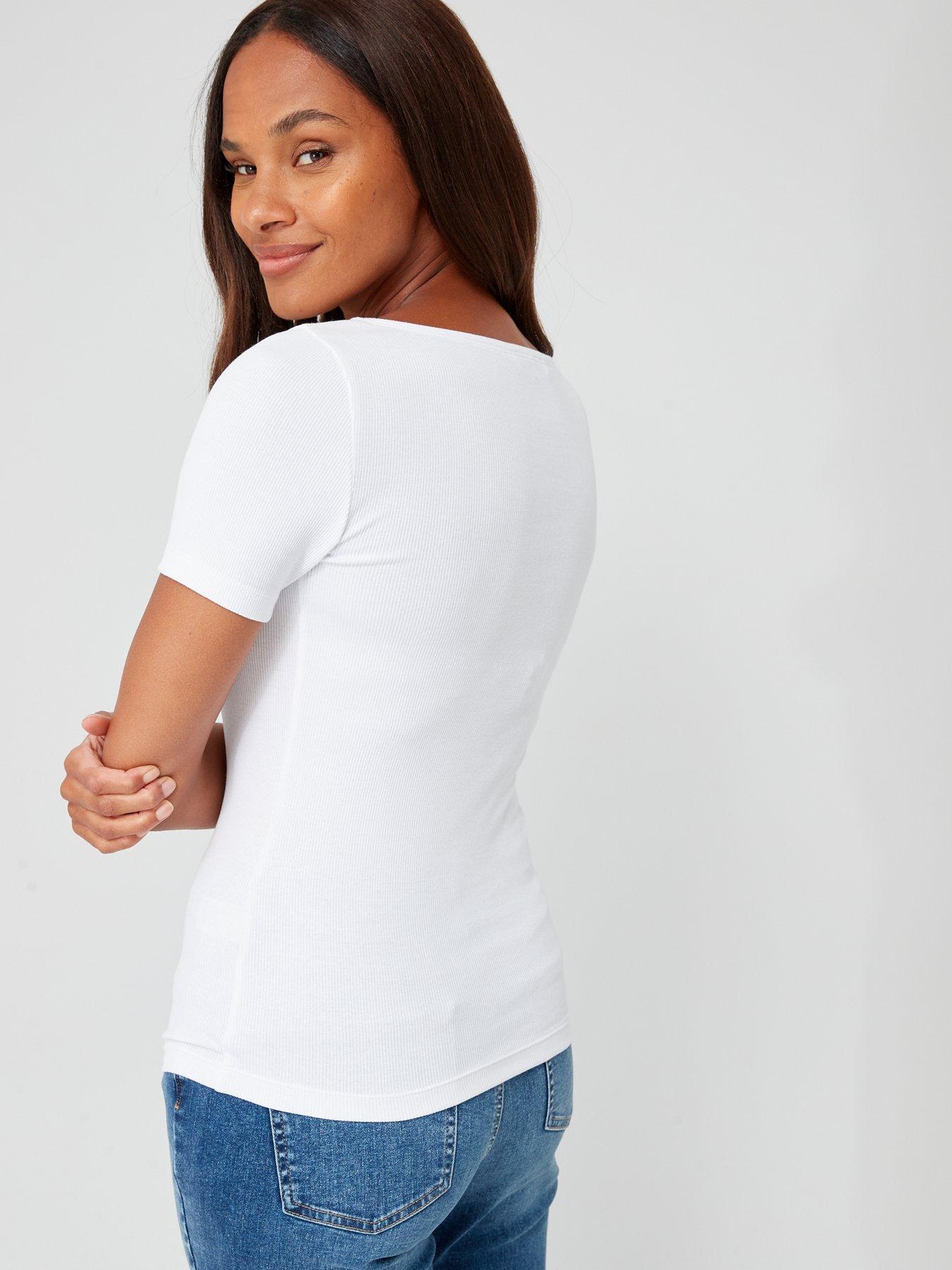 womens white henley