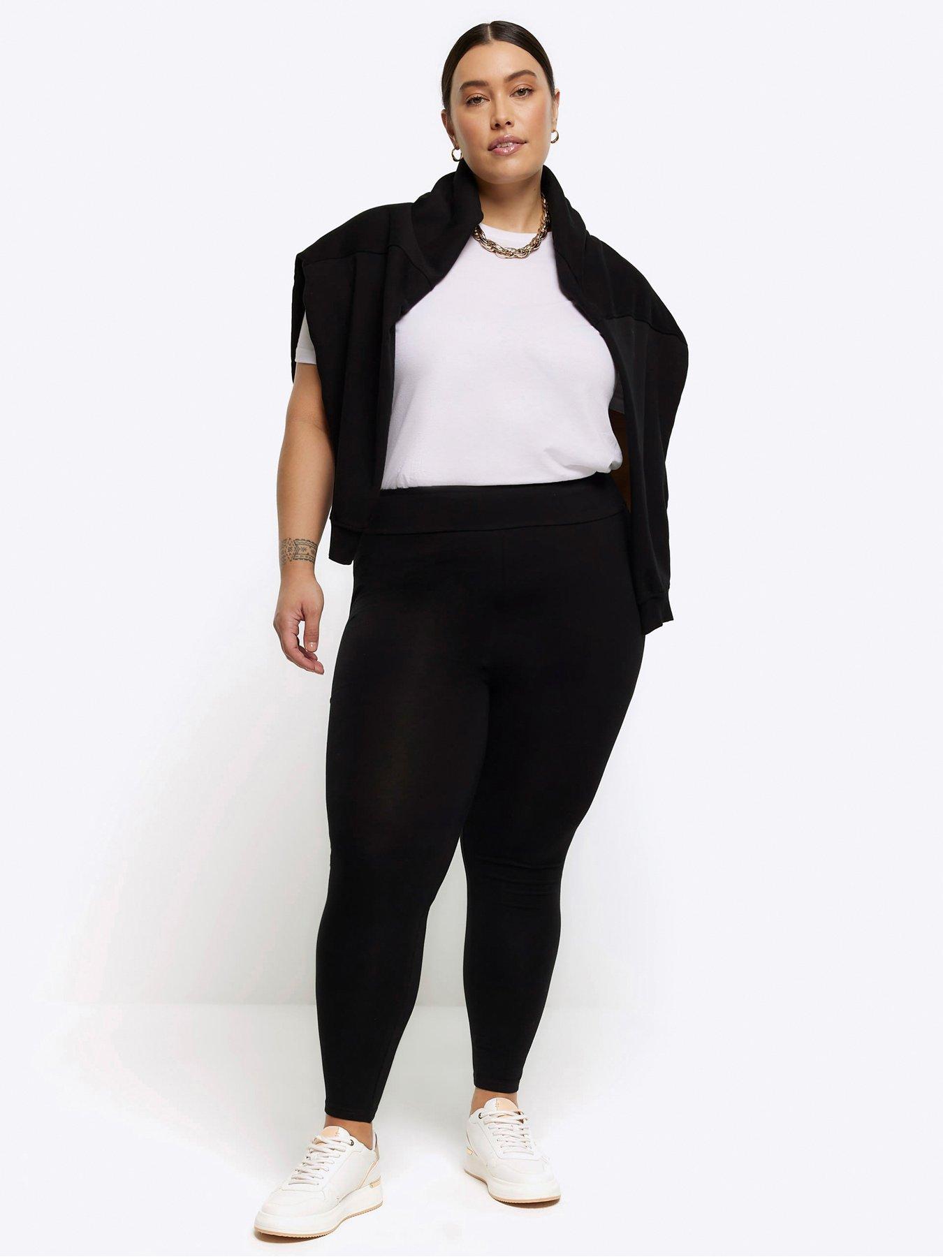 High Rise Jersey Leggings - Black