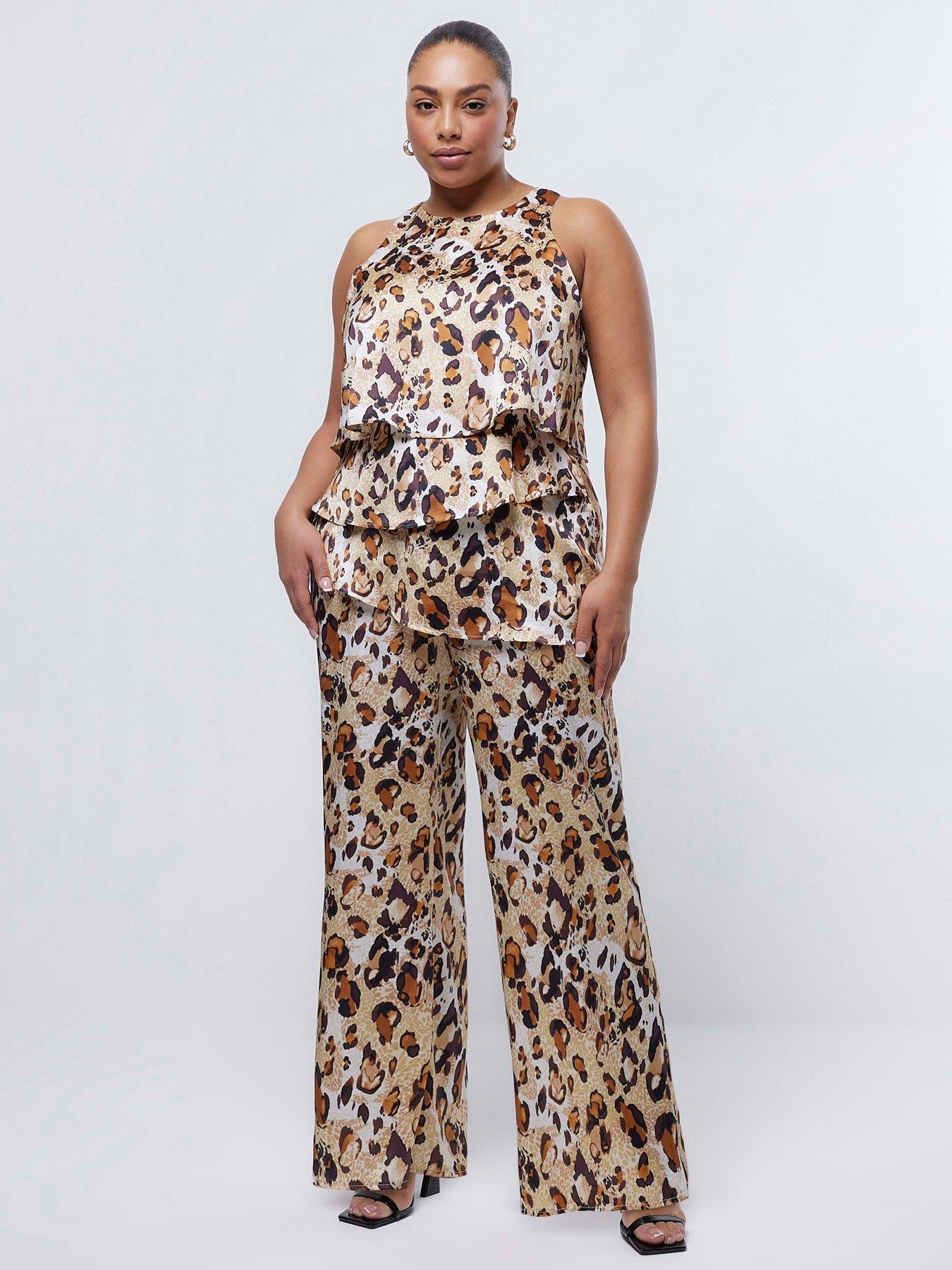 Plus Leopard Bandeau Romper