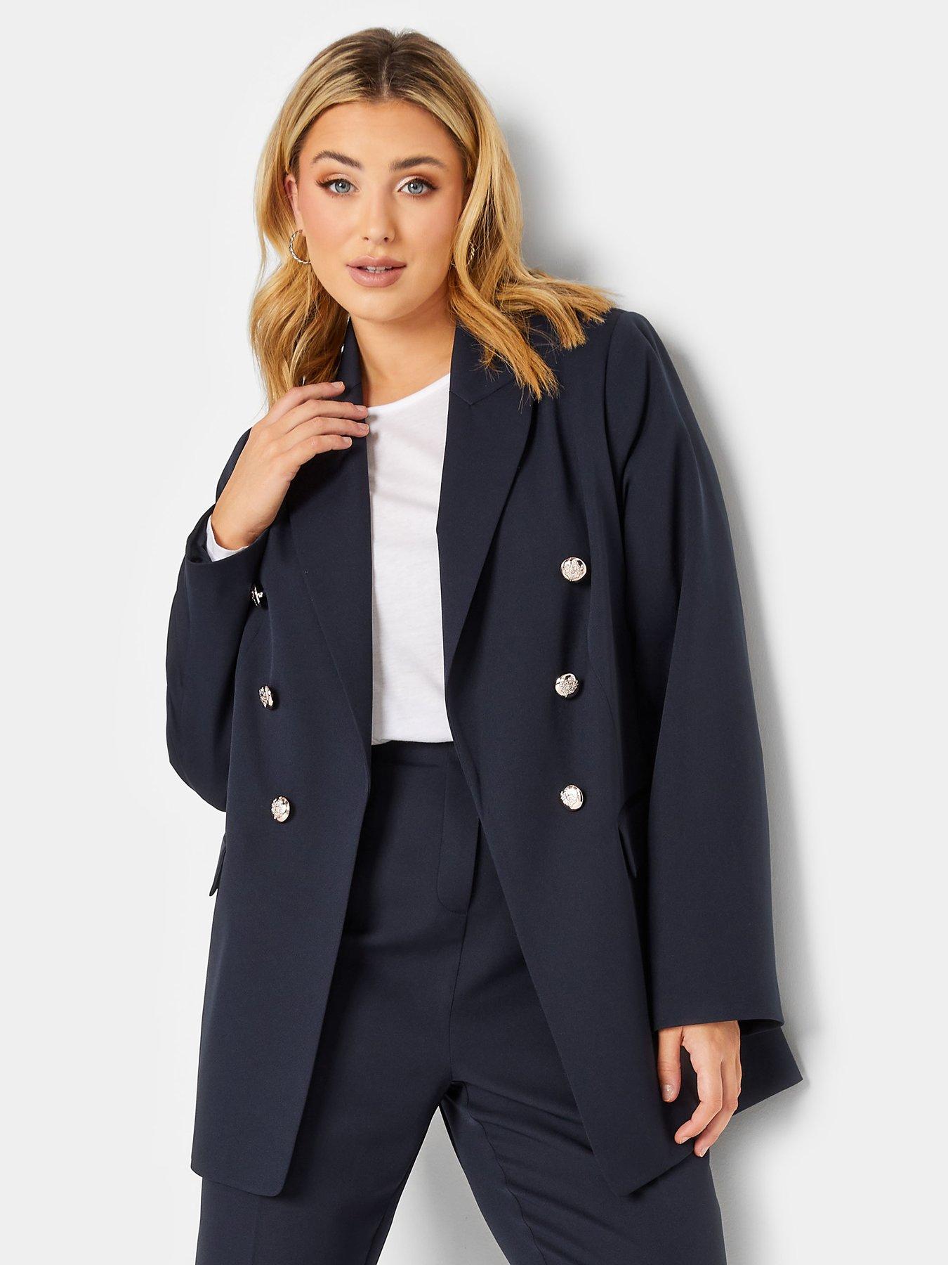 Military top blazer navy