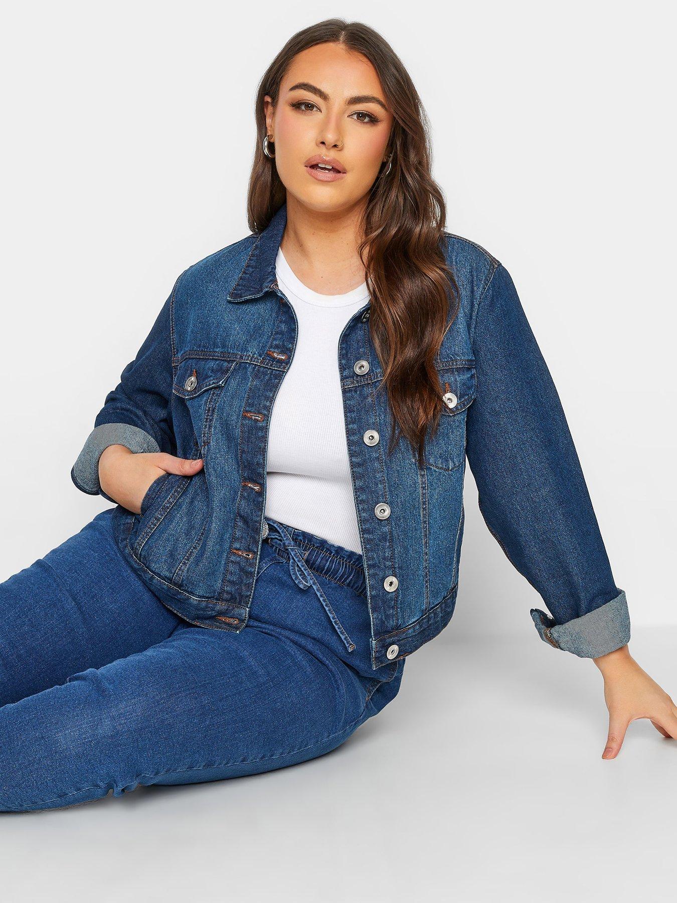 Yours Classic Denim Jacket, Blue, Size 20, Women