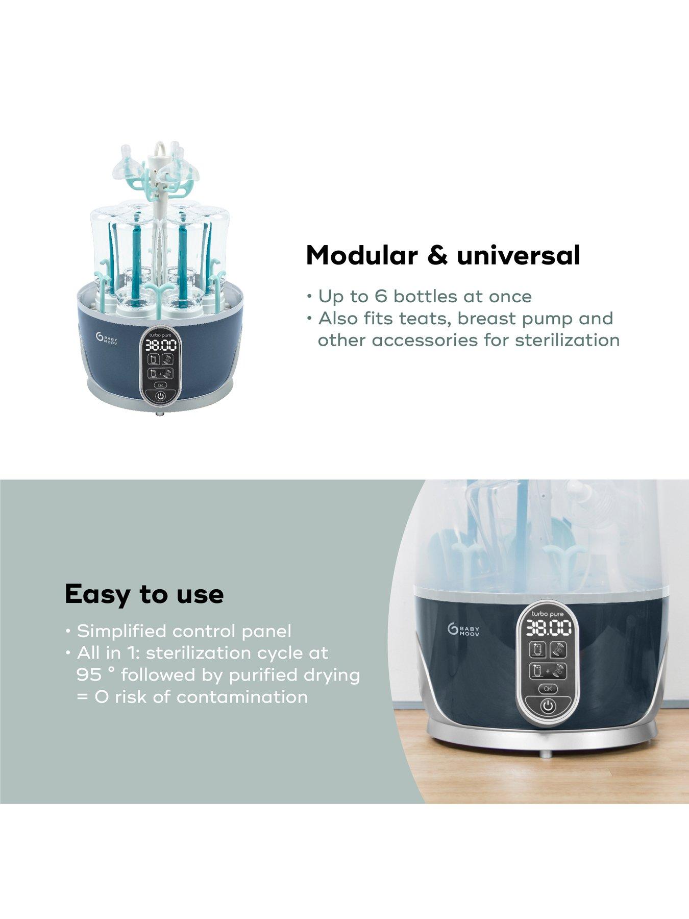 Image 4 of 7 of Babymoov Turbo Pure Sterilizer &amp; Dryer for Baby Bottles and Breast Pumps
