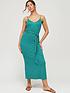  image of everyday-strappy-belted-beach-midi-beach-dress-green
