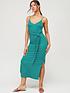  image of everyday-strappy-belted-beach-midi-beach-dress-green