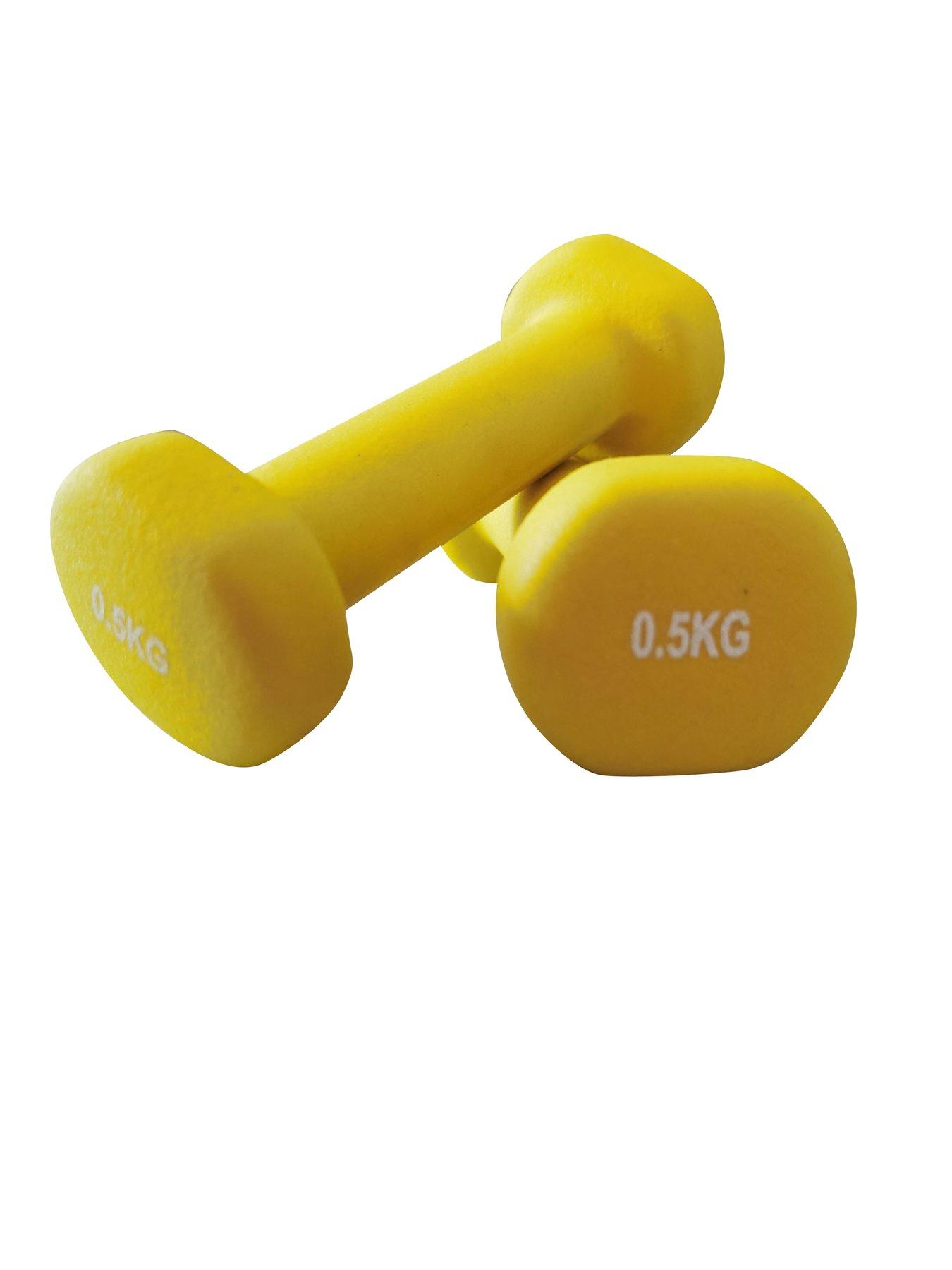 2x 0.5KG Vinyl Dumbbells Solid Dumbell Arm Hand Dumbbell Gym