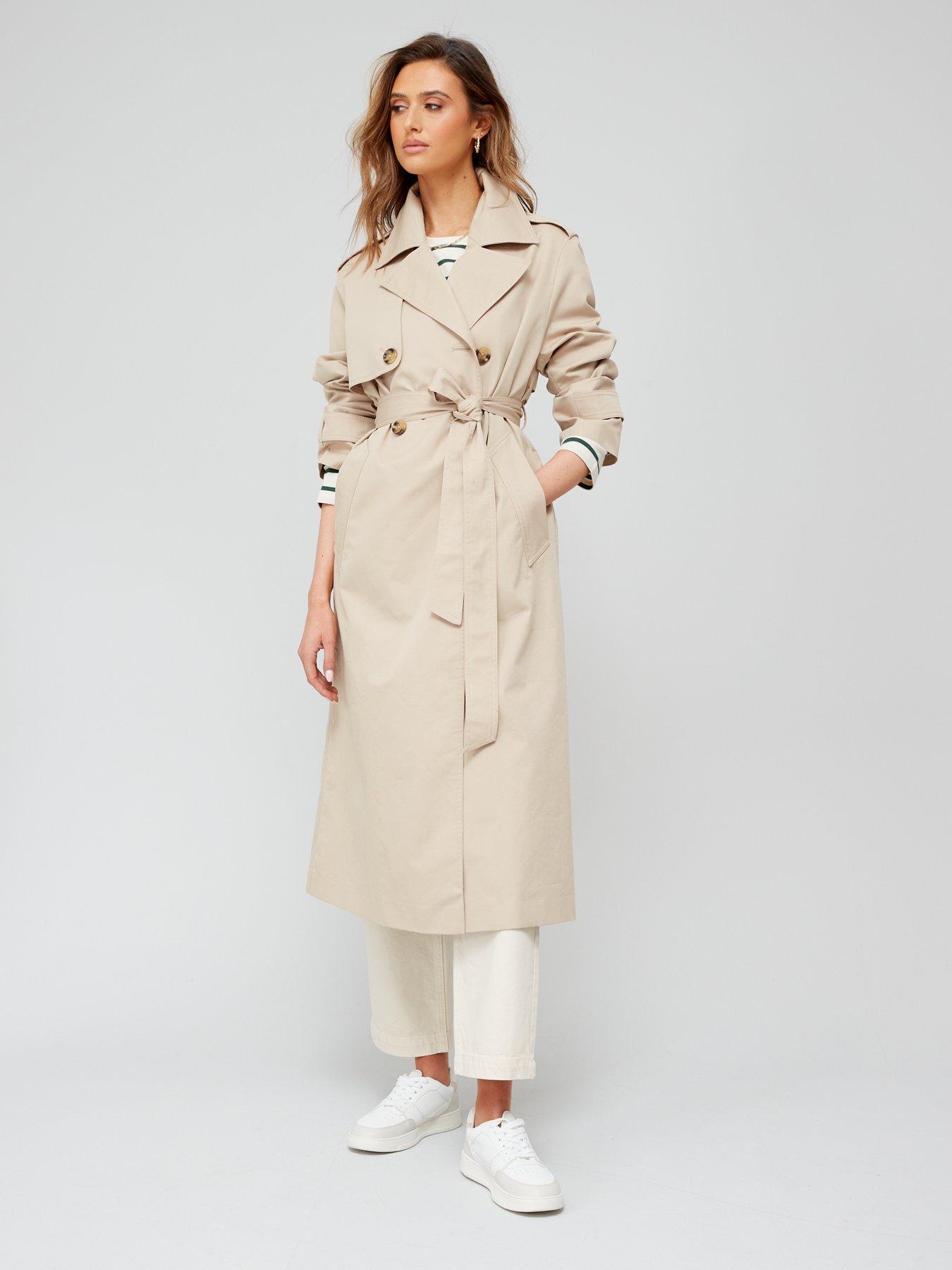 Belted Dress Trench Coat トレンチコート キャメルS - トレンチコート