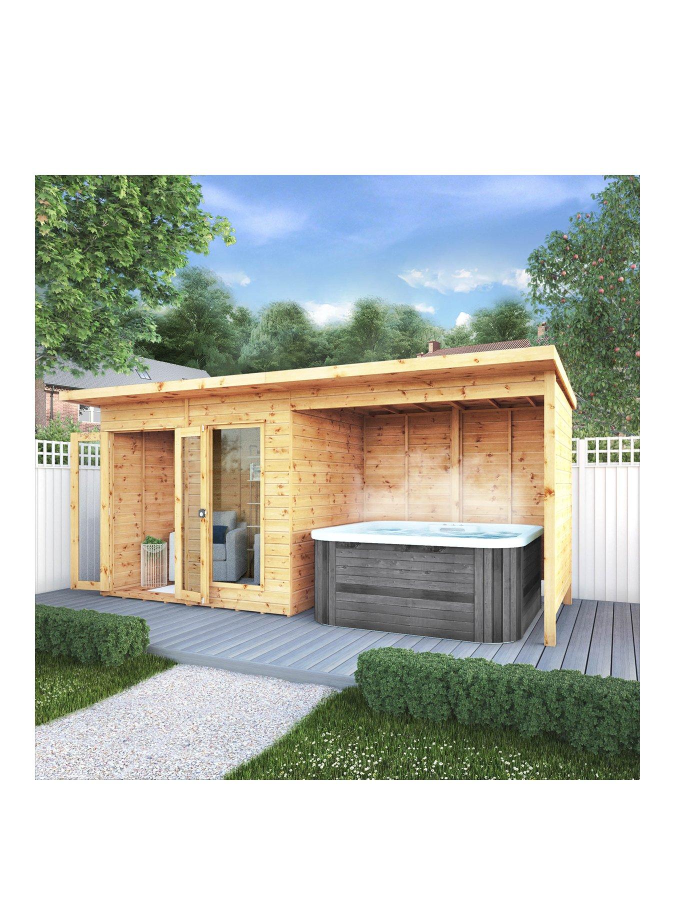 Product photograph of Mercia 16 X 6ft Maine Pent Summerhouse With Patio Area from very.co.uk