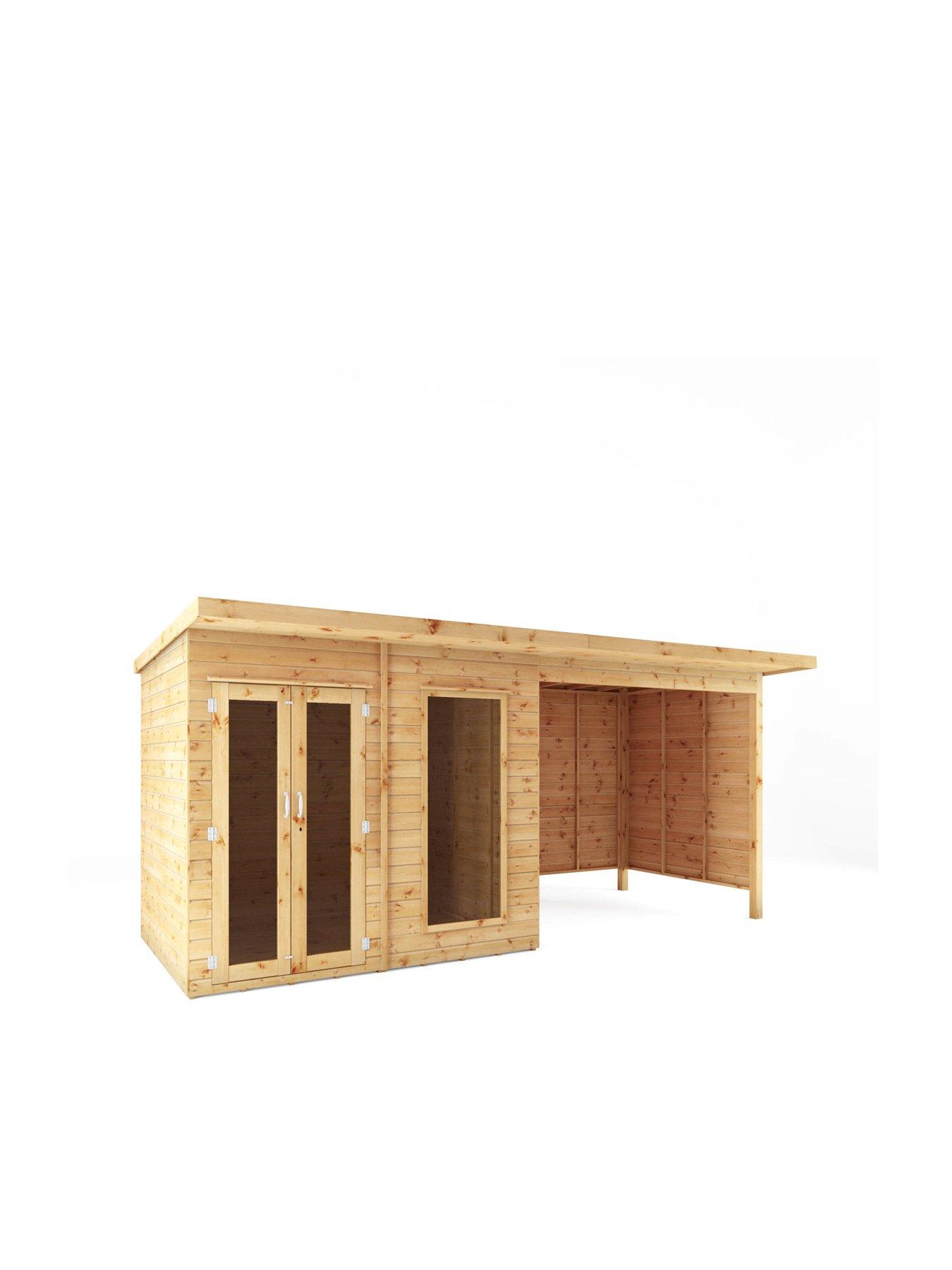 Image 2 of 7 of MERCIA 16 x 6ft Maine Pent Summerhouse With Patio Area - PEFC Certified
