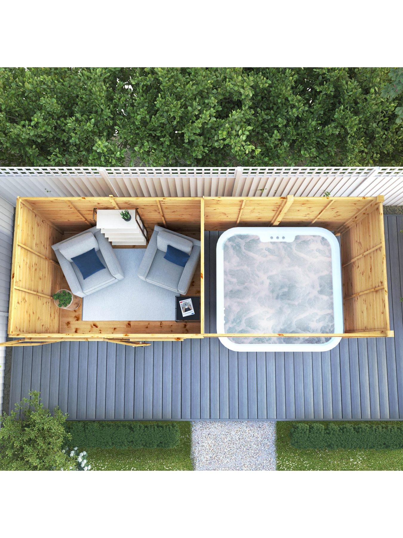 Image 5 of 7 of MERCIA 16 x 6ft Maine Pent Summerhouse With Patio Area - PEFC Certified