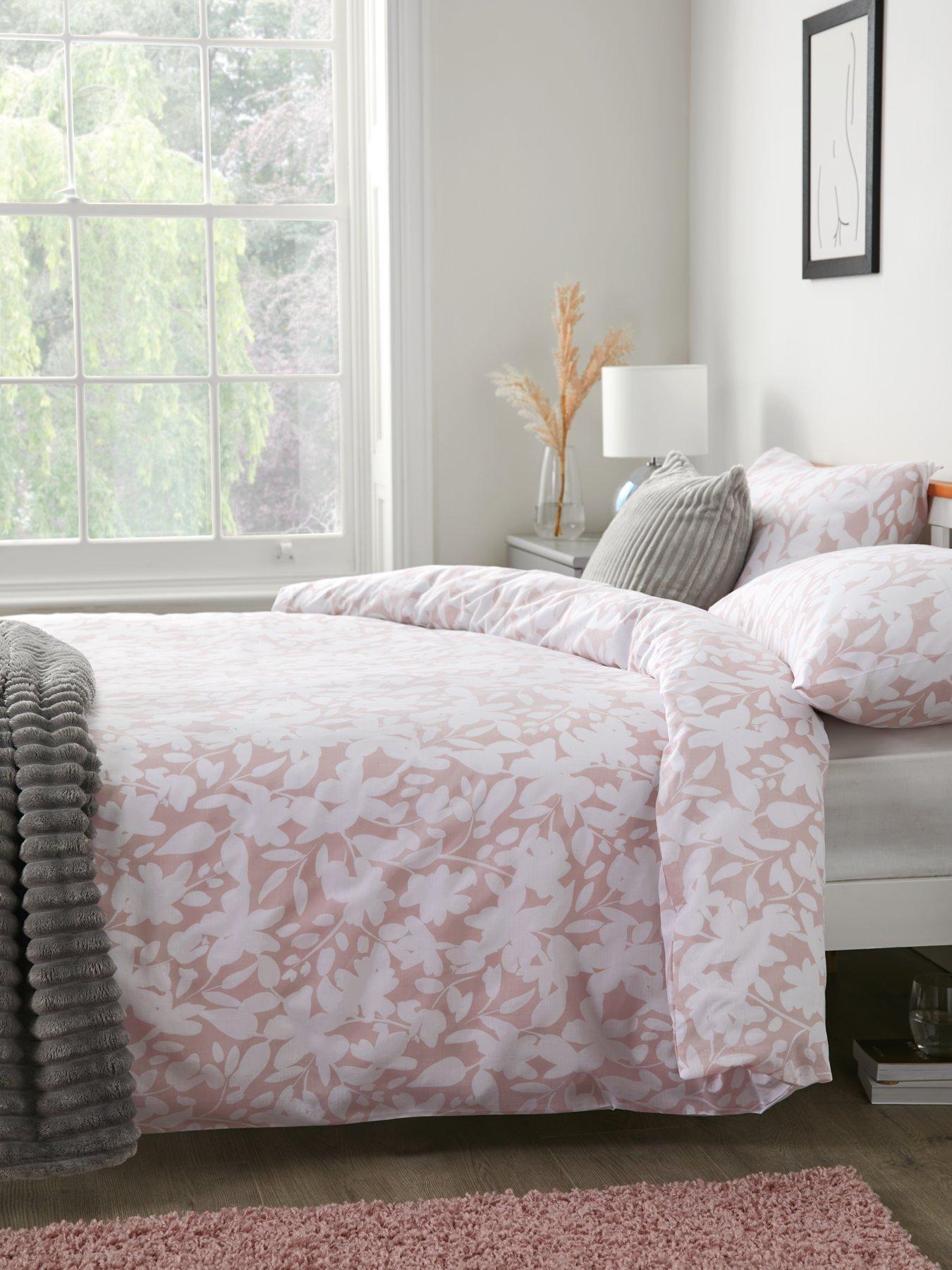 Product photograph of Everyday Blush Floral Shadow Duvet Cover Set from very.co.uk