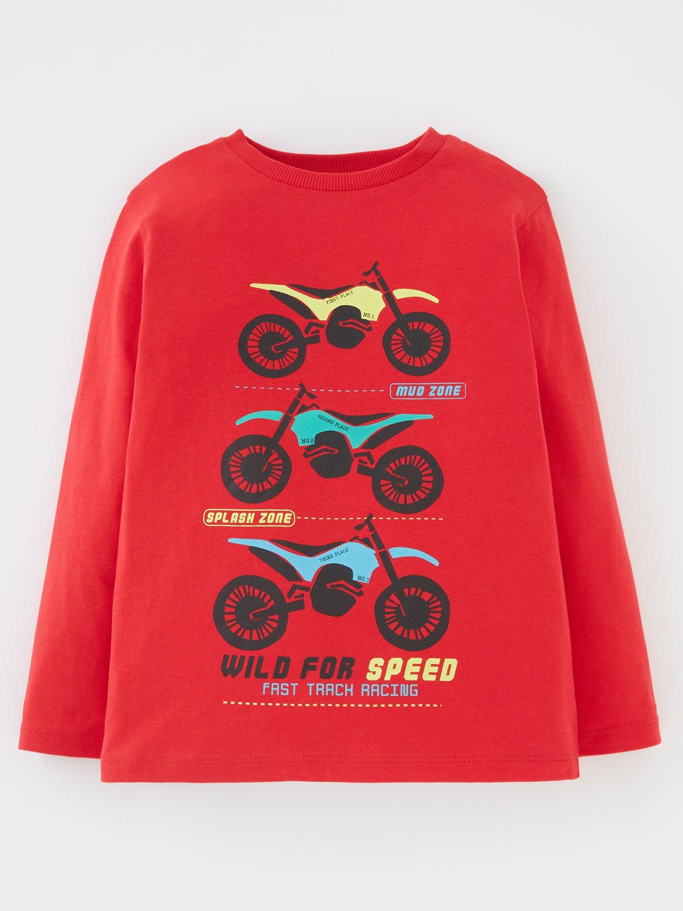 Boys Long Sleeve Jersey Tee | 3-6M / Red