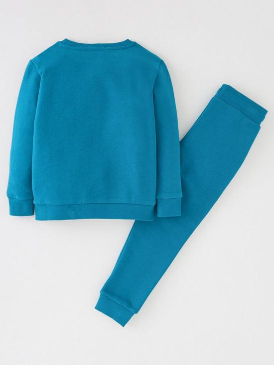 back image of everyday-long-sleeve-mid-blue-dino-embroidered-jog-set