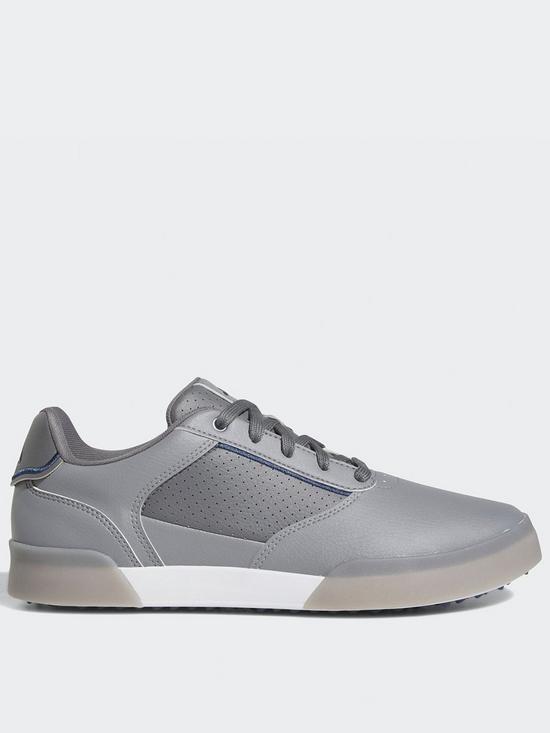 front image of adidas-golf-retrocross-shoes-grey