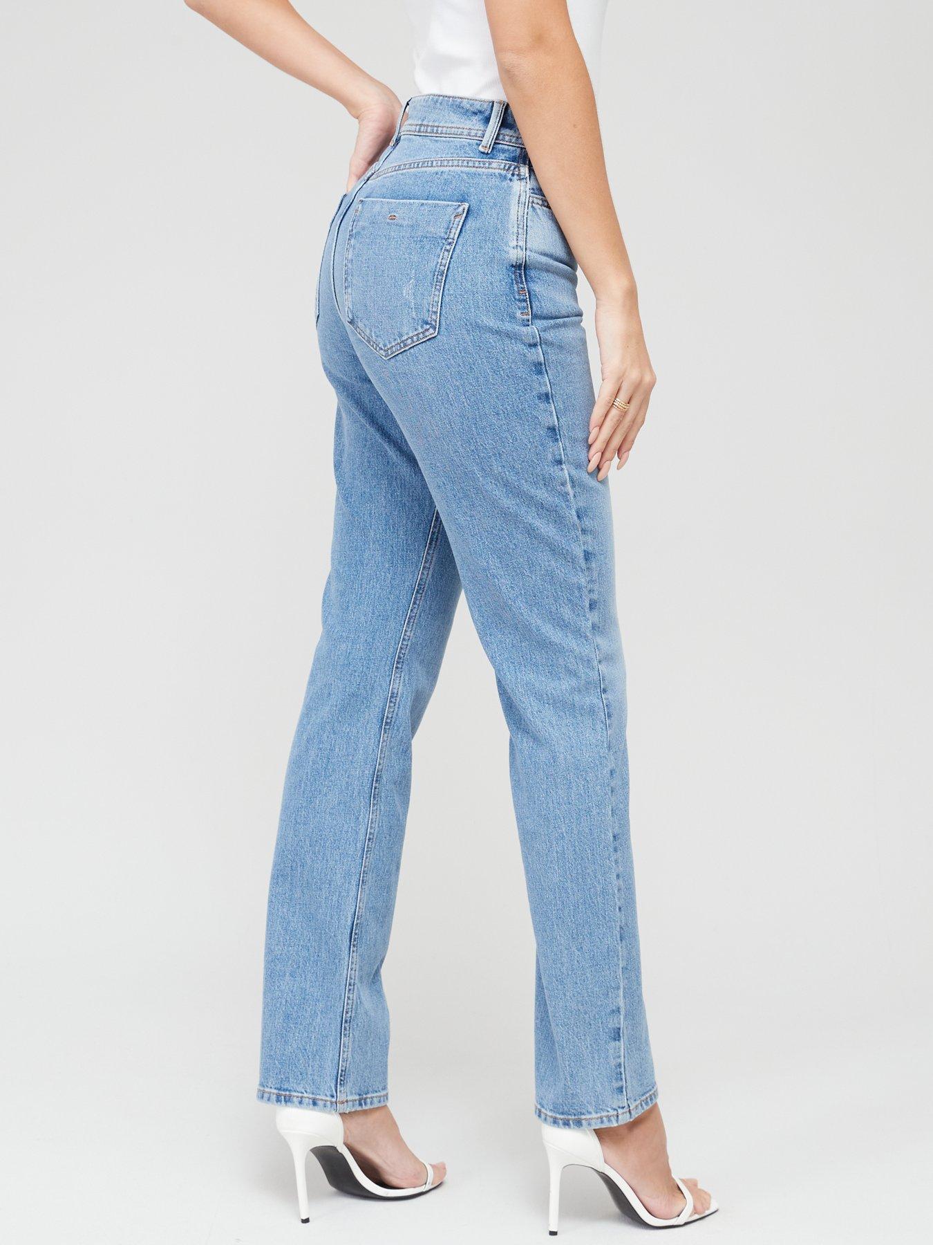 Light wash 2024 straight leg jeans