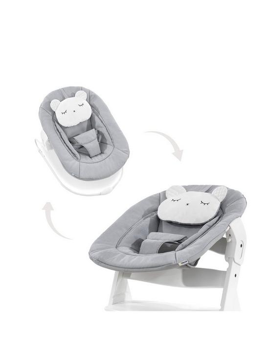 front image of hauck-alpha-bouncer-2-in-1-pastel-bear-light-grey