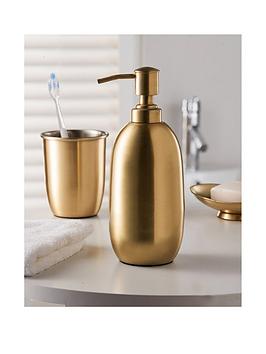 Product photograph of Our House 3-piece Bathroom Accessory Set - Gold from very.co.uk