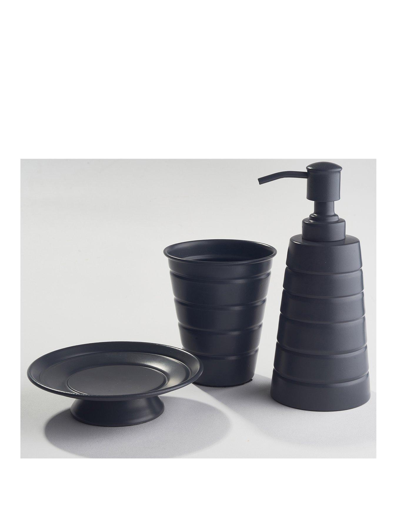 Product photograph of Our House 3-piece Bathroom Accessory Set - Grey from very.co.uk