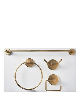 Product photograph of Our House 4-piece Bathroom Fittings Set - Brass from very.co.uk