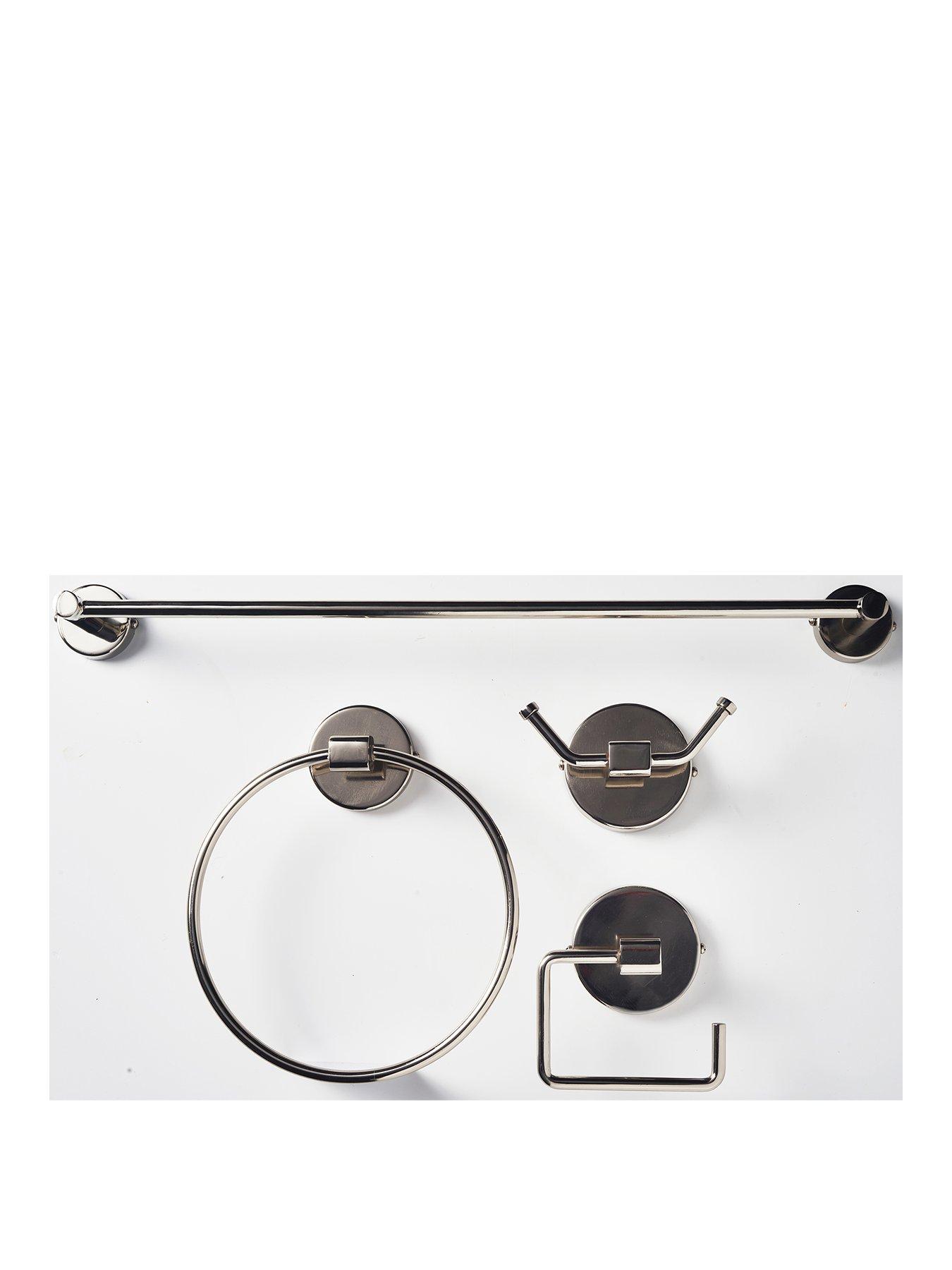 Product photograph of Our House 4-piece Bathroom Fittings Set - Chrome from very.co.uk