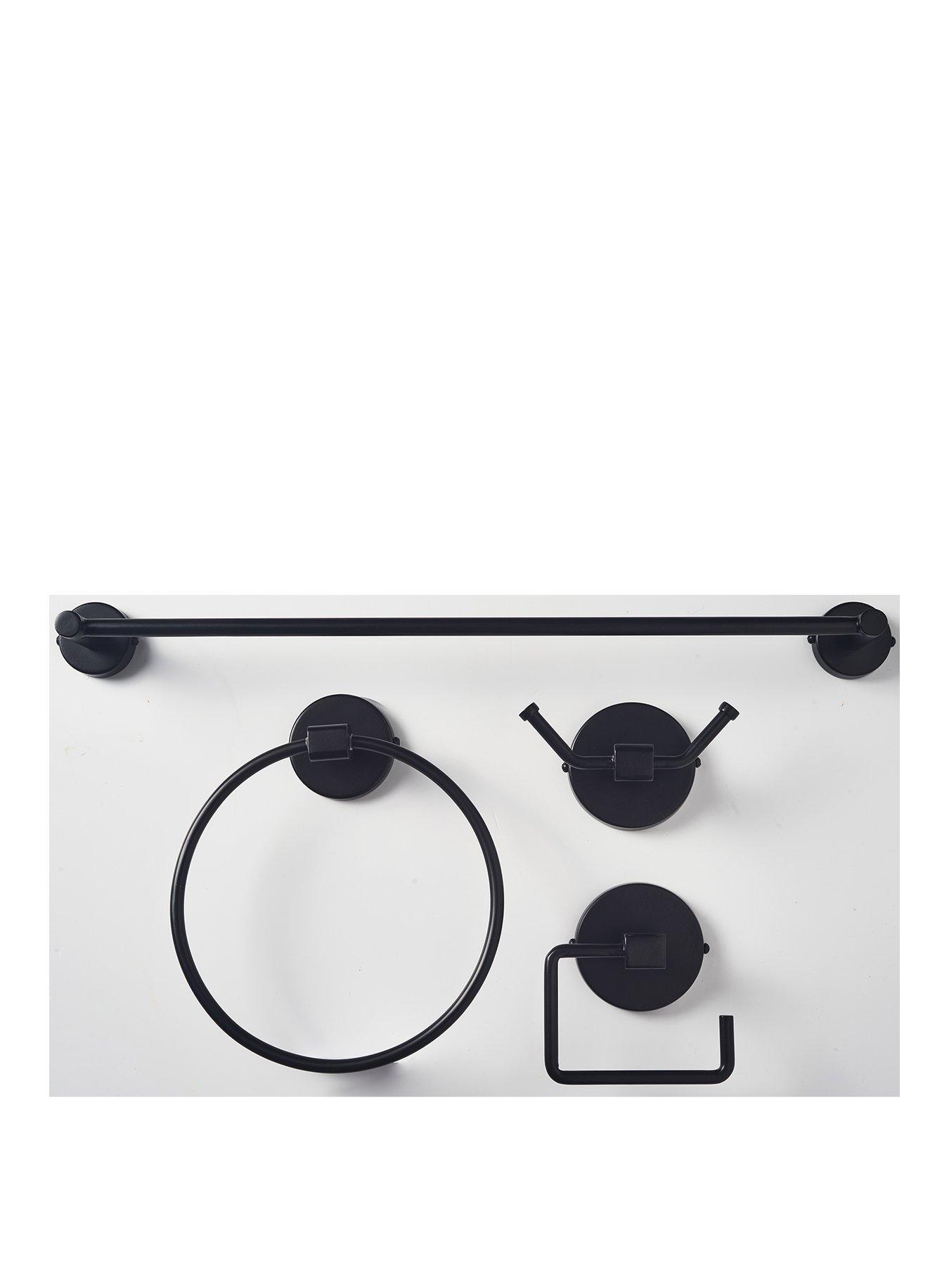Image 1 of 5 of Our House 4-Piece Bathroom Fittings Set - Black