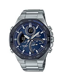 casio edifice ecb-950db-2aef men's smart watch, blue, men