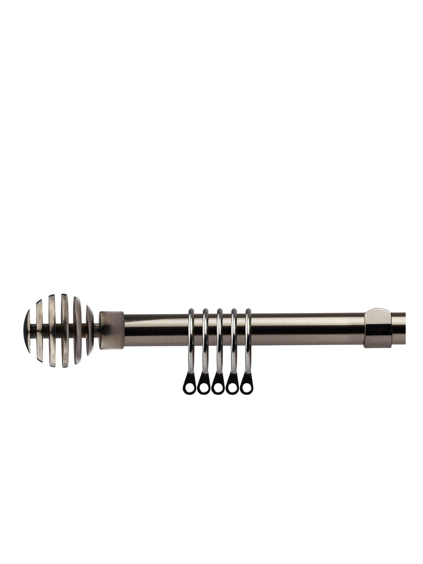 The Very Collection Extendable Curtain Pole Kit with Decorative Finials